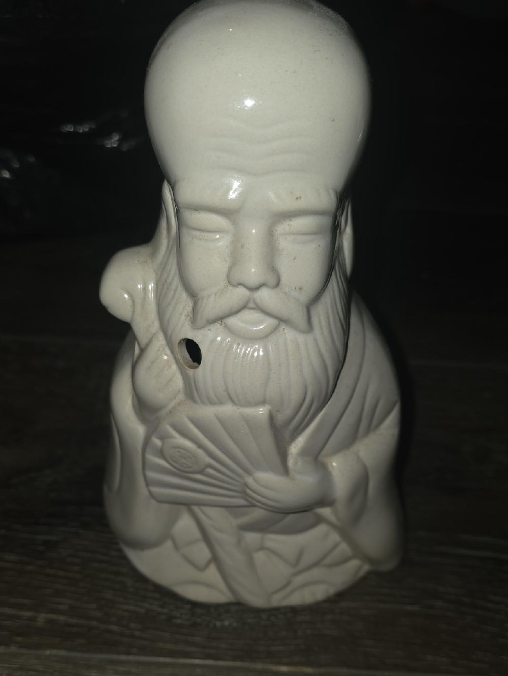 White Ceramic Asian Figurine Home Art Statue